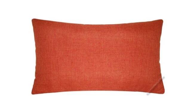Orange Cosmo Linen Decorative Throw Pillow Cover/Case Cushion 12x20 - image 1