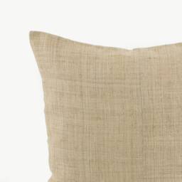 Handwoven Hmong Hemp Pillow Cover - Rustic Neutral Throw Cushion - thumbnail 2