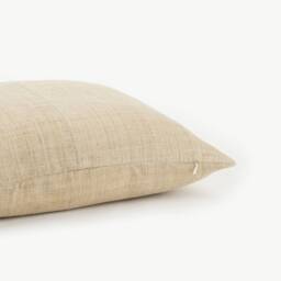 Handwoven Hmong Hemp Pillow Cover - Rustic Neutral Throw Cushion - thumbnail 4