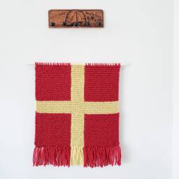 Hand Knit Wool Maritime Signal Flag Wall Hanging Nautical Decor - thumbnail 2