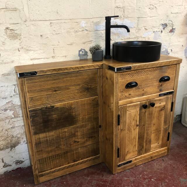 Hexham Combination - Handmade Reclaimed Timber Bathroom Furniture - image 1