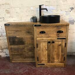 Hexham Combination - Handmade Reclaimed Timber Bathroom Furniture - thumbnail 2
