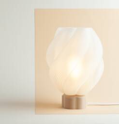 Unique 3D Printed Lamp - Flower Light Collection Cream Color