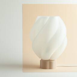 Unique 3D Printed Lamp - Flower Light Collection Cream Color - thumbnail 2