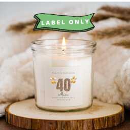 Mum 40Th Birthday Candle Sticker Label Stickers Labels Mums - thumbnail 3