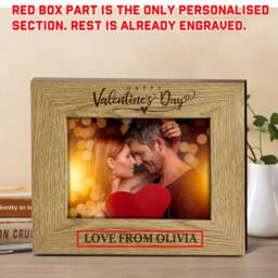 Personalised Wooden Photo Frames Customised Picture Frame Engraved Album For Valentines Day Custom Gift Girlfriend Husband Wife - thumbnail 3