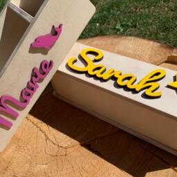 Desk Hero With Name & Symbol, Personalized Pencil Holder For Children, School Enrollment Gift, Abc Shooter - thumbnail 3