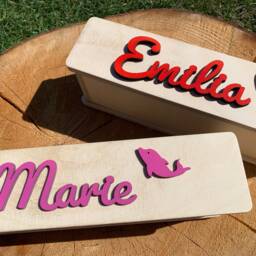 Desk Hero With Name & Symbol, Personalized Pencil Holder For Children, School Enrollment Gift, Abc Shooter - thumbnail 2