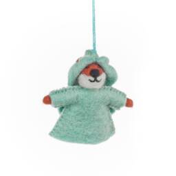 Woodland Nativity Set Handmade Needle Felted Christmas Ornaments - thumbnail 3