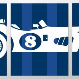 Retro Race Car - Race Car Decor, Automotive Transportation Decor - thumbnail 3