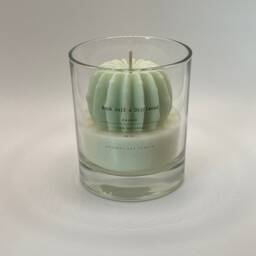 Terrarium Candle in Glass 3D Cactus - Gift For Plant Lover Coconut Wax Rock Salt & Driftwood 30Cl - thumbnail 3