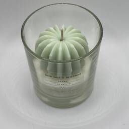 Terrarium Candle in Glass 3D Cactus - Gift For Plant Lover Coconut Wax Rock Salt & Driftwood 30Cl - thumbnail 2