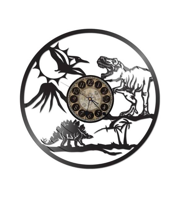 Free Shippingfree Shipping Dinosaur Lovers Vinyl Record Clock - image 1