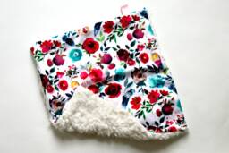 Dream Lovie. Security Blanket. Personalized Lovey. Faux Fur Floral Baby Mini Minky Shower Gift