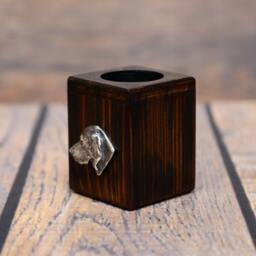 Vizsla - Wooden Candlestick With Dog, Souvenir, Decoration, Limited Edition, Collection - thumbnail 2