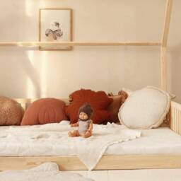 Fancy Flower - Rust Muslin Pillow - thumbnail 2