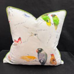 Luxury Designer Chivasso Birds Of Paradise Rainbow Bird Sofa Cushion Throw Pillow - thumbnail 1