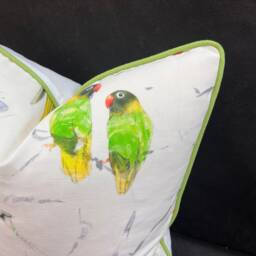 Luxury Designer Chivasso Birds Of Paradise Rainbow Bird Sofa Cushion Throw Pillow - thumbnail 3