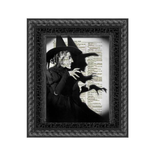 Wicked Witch Dictionary Art Print, Wizard Of Oz Halloween Decor Printed On An Upcycled 1897 Page, Party Decor, Black Gothic - image 1