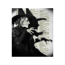 Wicked Witch Dictionary Art Print, Wizard Of Oz Halloween Decor Printed On An Upcycled 1897 Page, Party Decor, Black Gothic - thumbnail 2