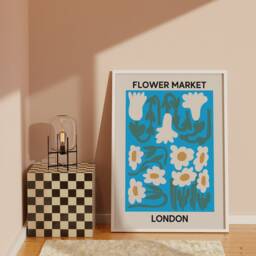 Flower Market Print Poster, Print, Aesthetic Floral London Wall Art Home Decor, Daisy Prints - thumbnail 3