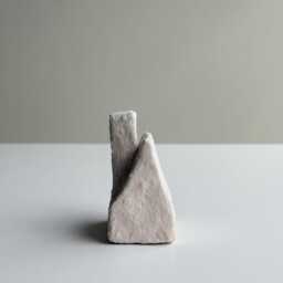 Little Japandi House - Original Sculpture Beige Wabi Sabi Decor Minimalist Art Handmade By Scandinavian Designer Laurie Poast - thumbnail 4