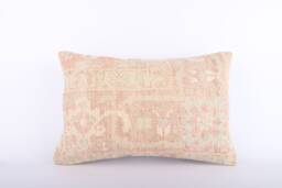 16x24 Turkish Kilim Pillow Embroidered Wool Lumbar Cushion