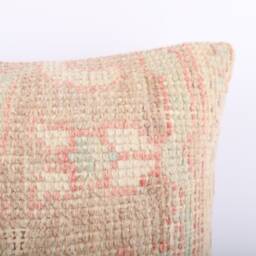16x24 Turkish Kilim Pillow Embroidered Wool Lumbar Cushion - thumbnail 3
