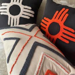 Aztek Pillow Textured Case Pillowcase Tassel Decorative 16'16Inch - thumbnail 4