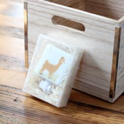Llama Fused Glass Nightlight - Nursery Baby Shower Gift Kids Gender Neutral Modern Alpaca - thumbnail 3