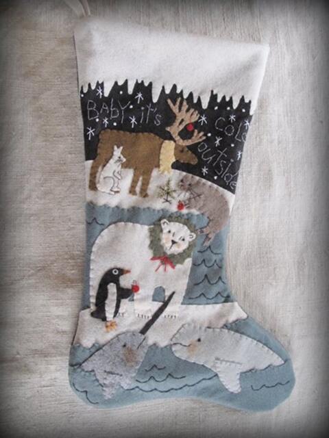 Made To Order Finished Piece Arctic Friends Christmas Stocking By Cheswickcompany - image 1
