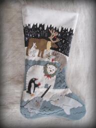 Made To Order Finished Piece Arctic Friends Christmas Stocking By Cheswickcompany