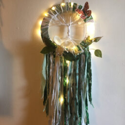 Wall Art Tree Of Life. Handcrafted in Your Chosen Colour Scheme & Additional Led Lights Option. 25x60cm. Finished Product - thumbnail 1