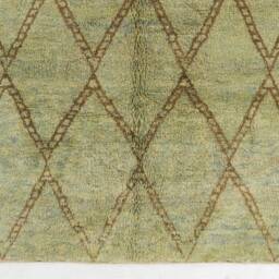 Handmade Beni Ourain Rug Moroccan Berber Wool Rug, Brown Diamond Design - thumbnail 2