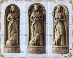 Skadi, Norse Pagan Goddess Statue, For Asatru Altar Kit & Heathen Ritual - thumbnail 1