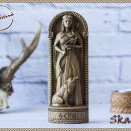 Skadi, Norse Pagan Goddess Statue, For Asatru Altar Kit & Heathen Ritual - thumbnail 3