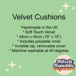 Bat Grey Cushion Velvet 45cm X Cushions Pillows Limited Edition - thumbnail 3