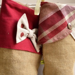 Personalized Christmas Stocking, Family Stockings, Christmas, Red, Set Of Four Fantasies, Off, Coordinate, Socks - thumbnail 4