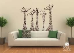 Giraffe Family Wall Decals Custom Nursery Decor - thumbnail 1