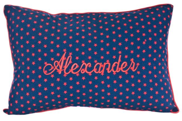 Personalised Name Cushion - Red Stars