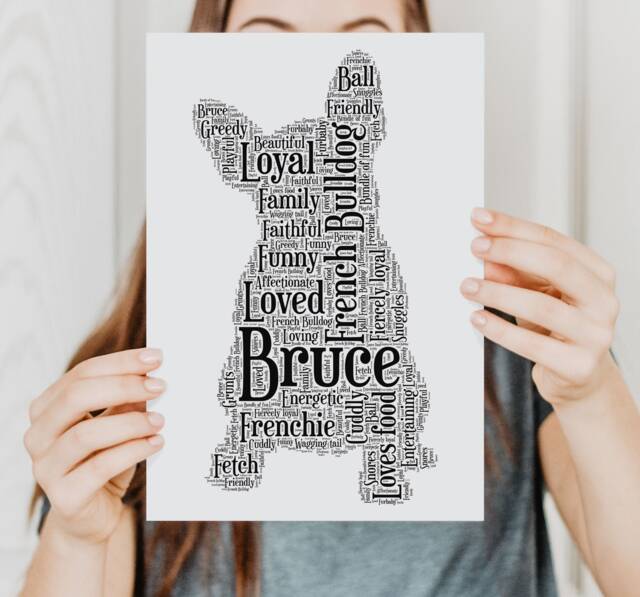 Personalized French Bulldog Word Art Print Pet Memorial Gift - image 1