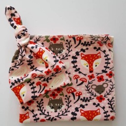 Organic Fox Swaddle Blanket & Newborn Hat Set. Take Home Baby Shower Gift. Photo Prop. Ready To Ship - thumbnail 4