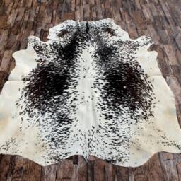 Tricolor Cowhide Rug Brazilian Cow Skin Medium Hide Area 5 X Premium Quality - thumbnail 3