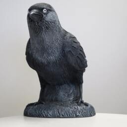 Jackdaw Bird Statue Hand Cast Resin Figurine - thumbnail 2