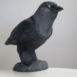 Jackdaw Bird Statue Hand Cast Resin Figurine - thumbnail 3