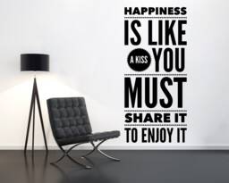 Happiness, Wall Decal, Home Decor, Decal Quotes, Typography, Phrases, Decals, Stickers, Art, Gifts - thumbnail 1