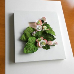 Paper Begonia Wall Art 3D Floral Decor, Elatior - thumbnail 2