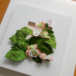 Paper Begonia Wall Art 3D Floral Decor, Elatior - thumbnail 3