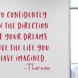 Go Confidently in The Direction Of Your Dreams Wall Decal - Decor Art Vinyl Quote Henry David Thoreau - thumbnail 3