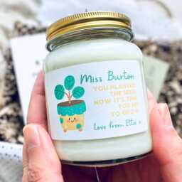 You Planted The Seed Teacher Candle - Leaving Preschool Childminder Nursery Early Years Thank Teaching Assistant - thumbnail 1